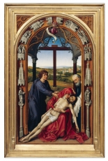 Rogier van der Weyden, 'Miraflores-altaarstuk' (detail middenpaneel).